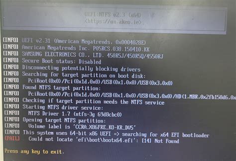 could not locate target partition 14 not found